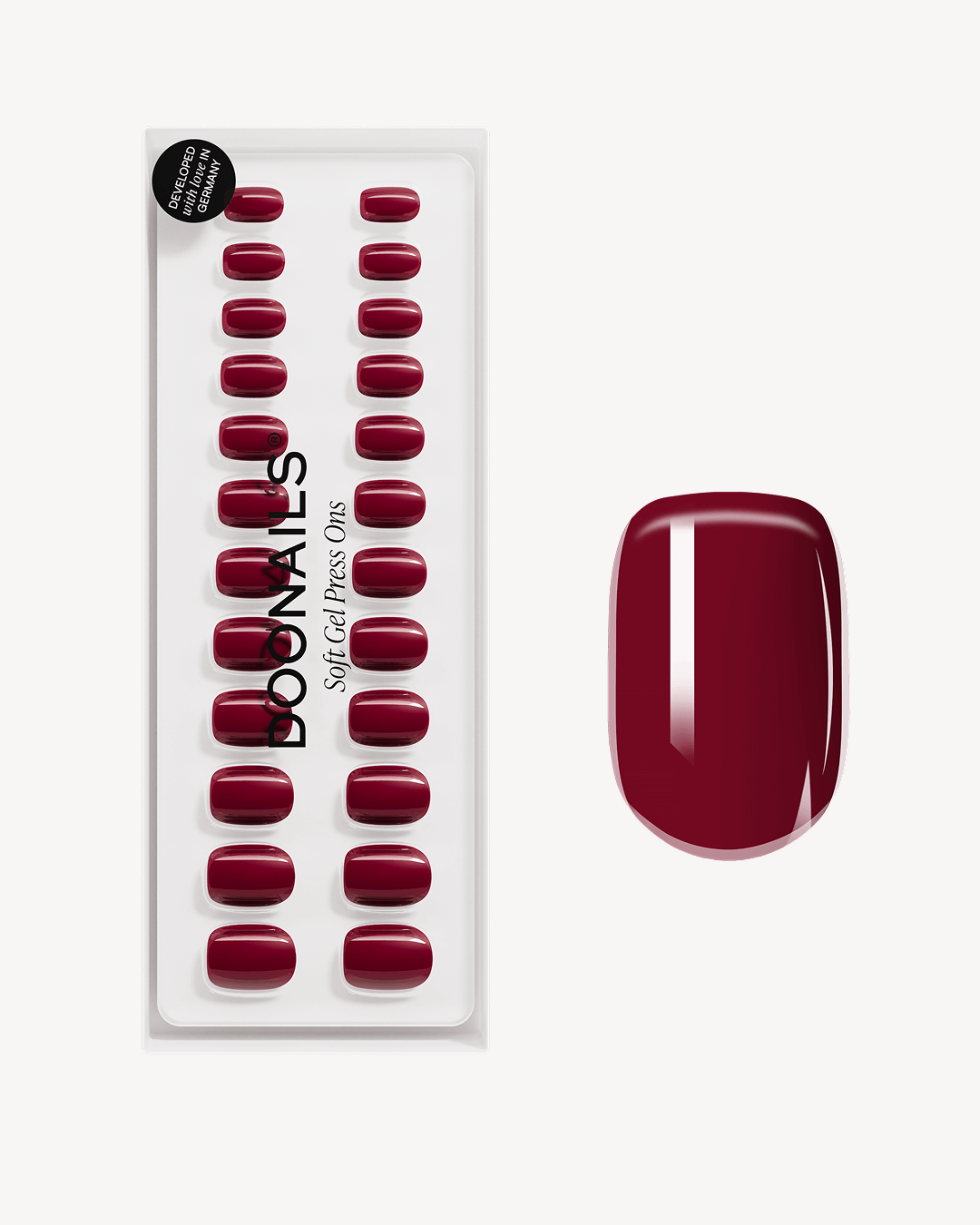 doonails-love-paris-soft-gel-press-ons-extra-short-square-burgundy image 1