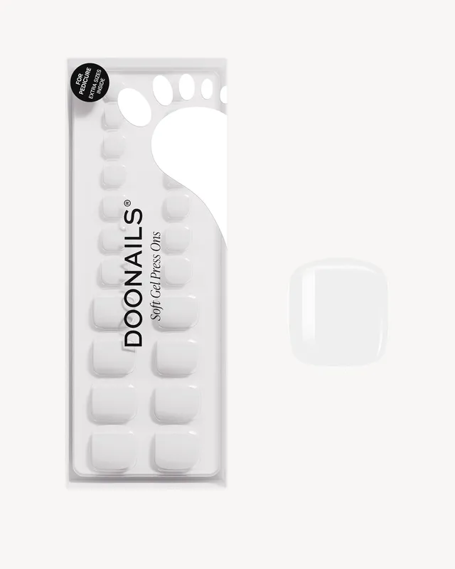 doonails-snow-white-pedik-re-soft-gel-press-ons-f-r-zehen image 1