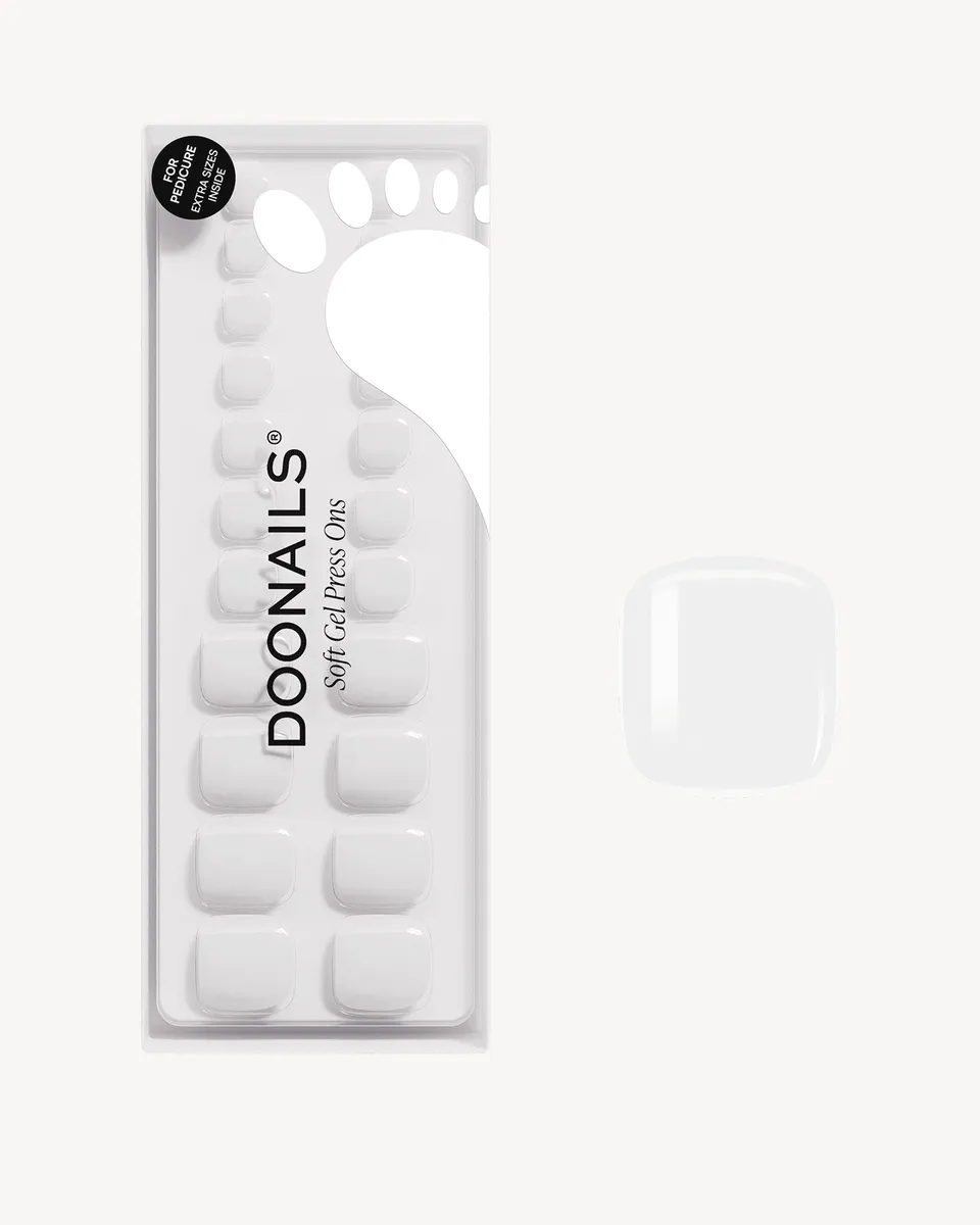doonails-snow-white-pedik-re-soft-gel-press-ons-f-r-zehen image 1
