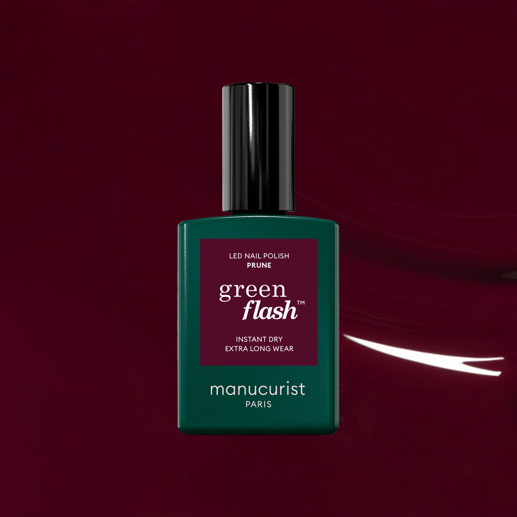manucurist-green-flash-nagellack-prune-bordeaux-weinrot image 1